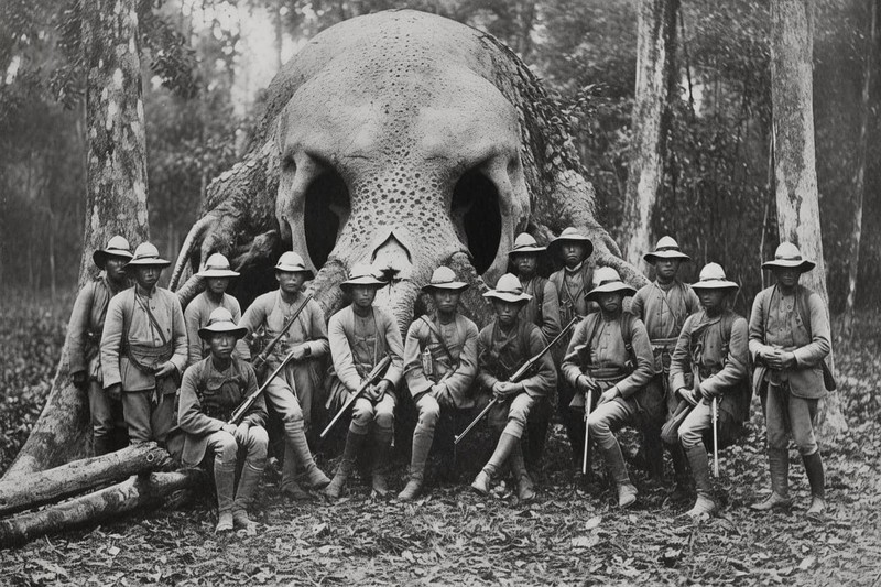 Foto bangsawan Thailand berburu monster