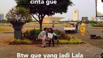 Hanya bisa menyaksikan dari jauh. Foto: Internet