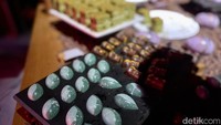 Berbagai cokelat juga dihadirkan dalam acara tersebut. Termasuk cokelat dengan isian karamel yang meleleh ketika menyentuh lidah. Foto: detikcom
