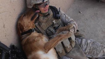 Bersantai bersama prajurit dengan hewan kesayangannya.  Foto: Boredpanda