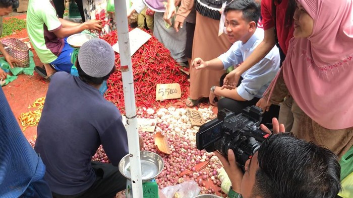 Gibran Rakabuming di Palembang (Firda/detikcom)