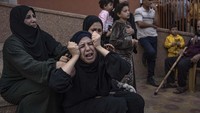 Saat ini tidak ada lagi tempat aman di Gaza, bahkan rumah sakit dan sekolah pun jadi target serangan Israel. AP Photo/Fatima Shbair.