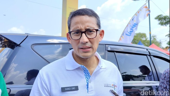 Ketua Dewan Pakar TPN Ganjar-Mahfud, Sandiaga Uno di Puro Mangkunegaran, Solo, Minggu (12/11/2023).