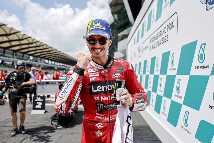 Pecco Bagnaia di MotoGP Malaysia 2023.
