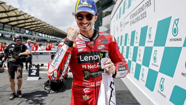 Pecco Bagnaia di MotoGP Malaysia 2023.