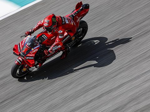 Pecco Bagnaia di MotoGP Malaysia 2023.