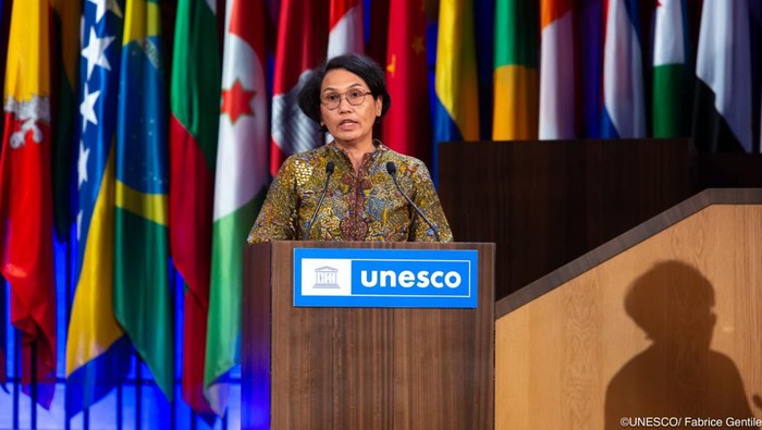 Sekjen Kemendikbudristek di sidang umum UNESCO.