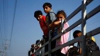 Menurut data Kementerian Kesehatan di Gaza, anak-anak yang menjadi korban tewas akibat serangan Israel telah mencapai 4.506 anak-anak. REUTERS/Mohammed Salem.