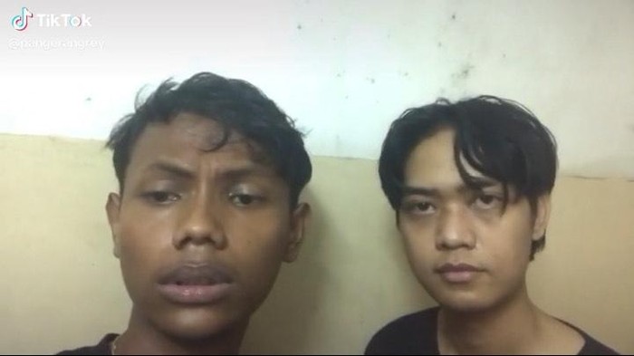 2 pria yang mengaku tertipu pekerjaan ilegal. (Foto: tangkapan layar video viral)