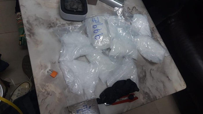 Barang bukti sabu. (Foto: dok Polsek Bandara Hang Nadim).