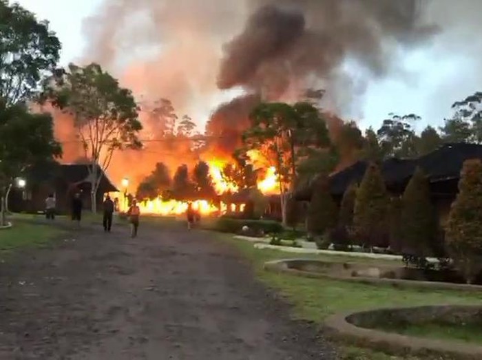 Kebakaran penginapan Emte Resort Ciwidey
