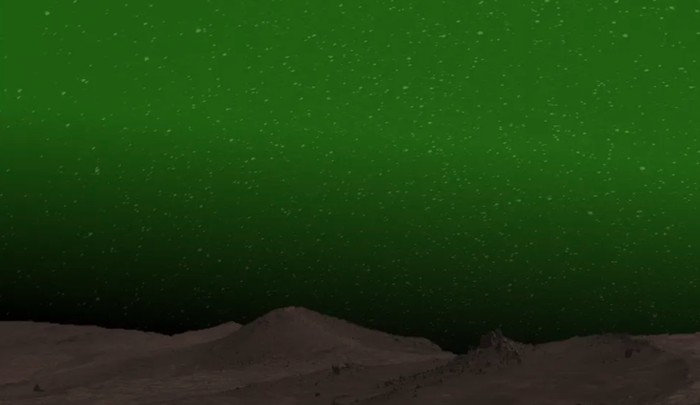 Langit Mars hijau