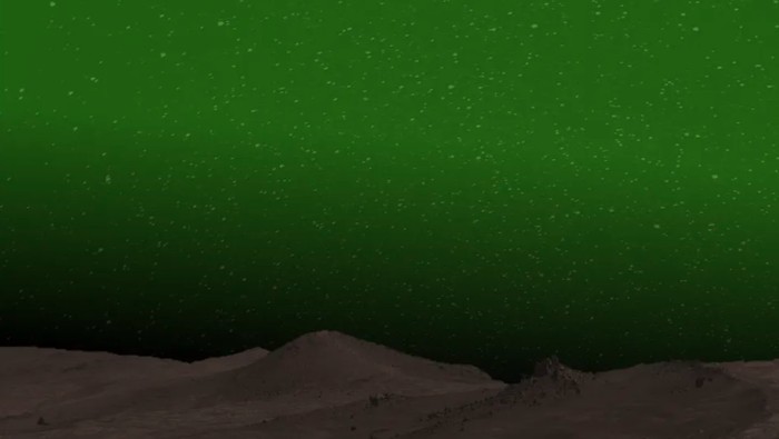 Langit Mars hijau