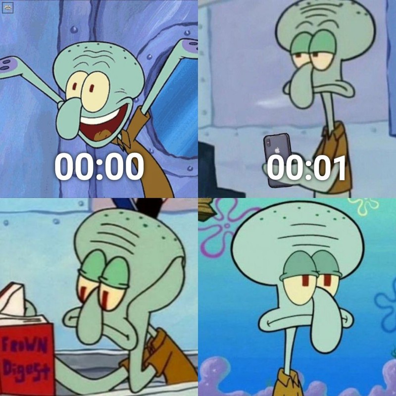 Waktu kecil selalu berpikir bahwa Squidward nggak asik kayak Spongebob dan Patrick. Tapi makin dewasa kok makin mirip Squidward?