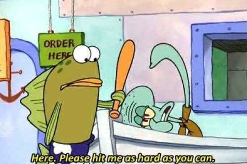 Waktu kecil selalu berpikir bahwa Squidward nggak asik kayak Spongebob dan Patrick. Tapi makin dewasa kok makin mirip Squidward?