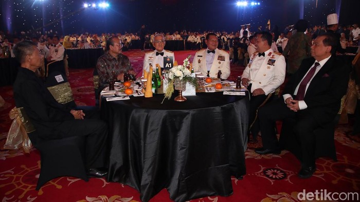 Penganugerahan Soedirman Awards 2023 digelar di Balai Samudera, Kelapa Gading, Jakarta Utara, Senin (13/11/2023). Panglima TNI Laksamana Yudo Margono hadir dalam acara tersebut.