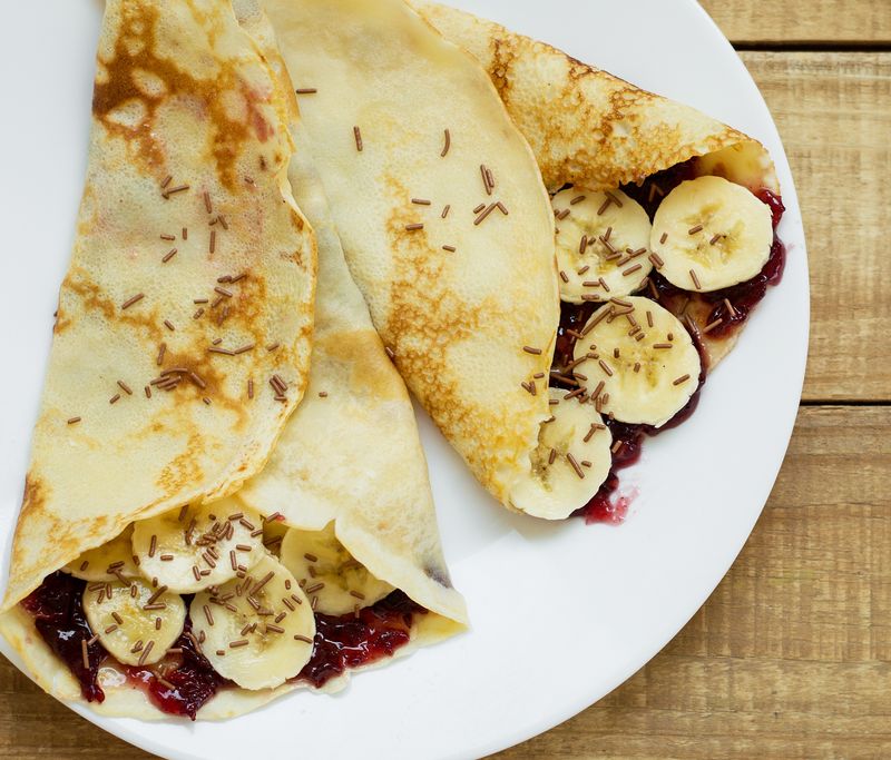 Resep Crepe Pisang Selai Stroberi