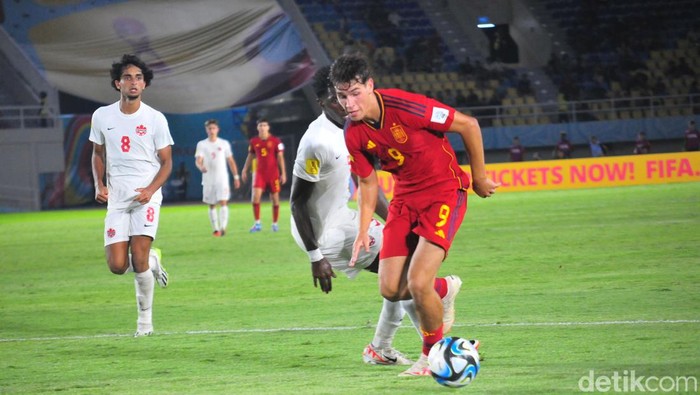 Striker Spanyol U-17, Marc Guiu akan kembali menjadi andalan timnya saat menghadapi Mali, Senin (13/11/2023).