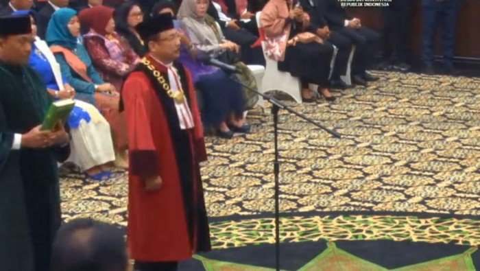 Suhartoyo resmi menjadi Ketua MK (YouTube MK)