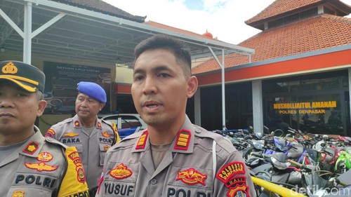 Wakasat Lantas Polresta Denpasar AKP Yusuf Dwi Admodjo memberikan keterangan kepada wartawan, Senin (13/11/2023).