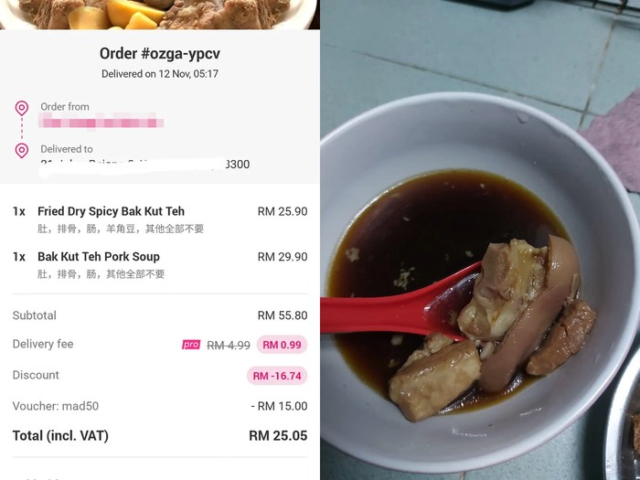 Ba kut teh harga Rp 100 ribu isi 3 potong