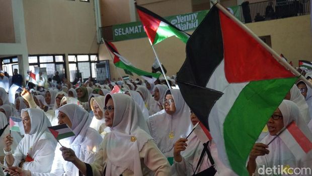 Barikade Gus Dur doa bersama berharap gencatan senjata agar rakyat Palestina terselamatkan.