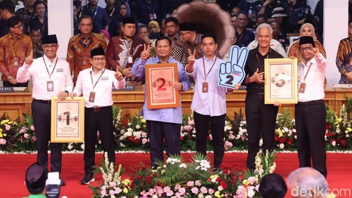 Foto-foto Lengkap Hasil Pengundian Nomor Urut Pilpres 2024