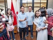 Jelang Pengambilan Nomor Urut, Gibran Kunjungi Markas PSI
