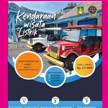 Kendaraan Wisata Listrik di Solo.