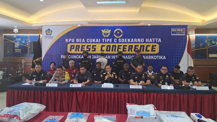 Konferensi pers penggagalan penyelundupan narkoba (dok istimewa)