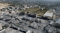 Pada Jumat 20 Oktober, kawasan kelas atas Gaza, al-Zahra telah menjadi reruntuhan dan debu. Itu adalah perumahan sipil.