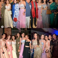 Gaya Luna berpose bersama para rekan artis yang hadir. Terlihat diantaranya ada Anya Geraldine yang juga turut hadir. Anya tampil mengenakan busana khas India berwarna silver. Foto: Instagram/@lunamaya