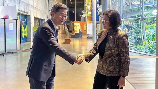 Menteri Keuangan Sri Mulyanibertemu Mr. Lan (Instagram/smindrawati)