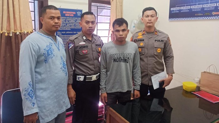 Pelaku tabrak lari tunanetra di Pelalawan diamankan. (Dok Polsek Langgam)