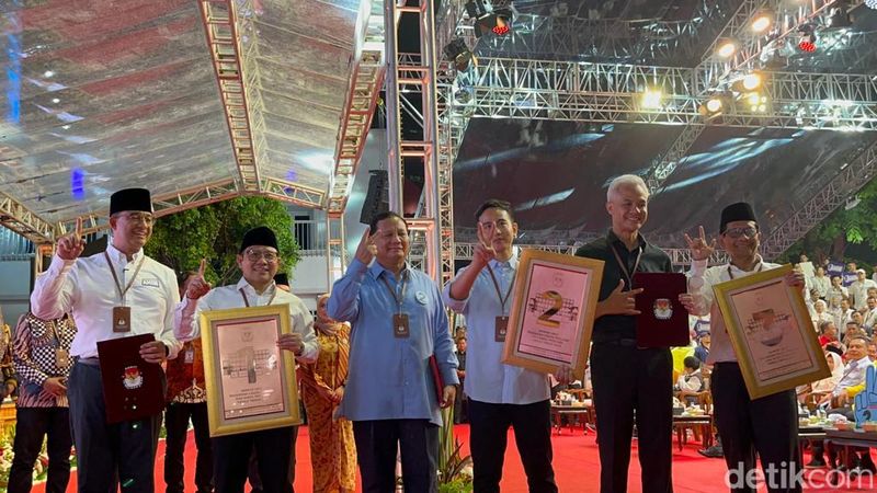 Pengundian nomor urut capres-cawapres di KPU