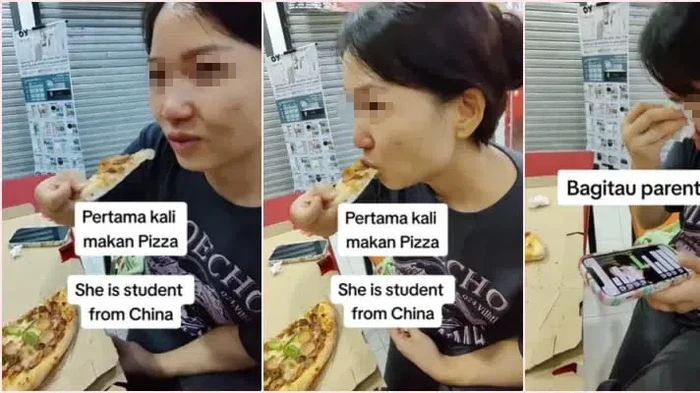 Pertama Kali Makan Pizza, Wanita Ini Menangis Bahagia!