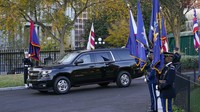 Presiden Joko Widodo tiba untuk bertemu Presiden Amerika Serikat Joe Biden di Gedung Putih, Washington, Amerika Serikat, Senin (13/11/2023) waktu setempat.  