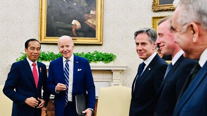 Presiden Joko Widodo (Jokowi) bertemu dengan Presiden Amerika Serikat (AS) Joe Biden di Gedung Putih, Washington DC, Amerika Serikat (Foto: Laily Rachev - Biro Pers Sekretariat Presiden)