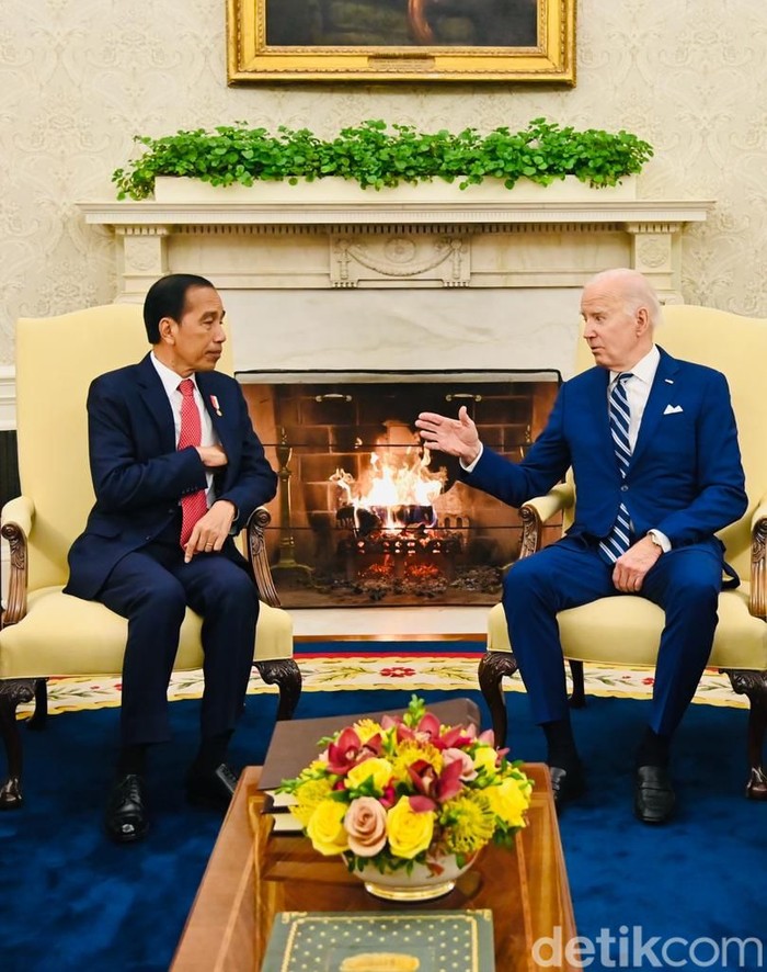 Presiden Joko Widodo (Jokowi) bertemu dengan Presiden Amerika Serikat (AS) Joe Biden di Gedung Putih, Washington DC, Amerika Serikat (Foto: Laily Rachev - Biro Pers Sekretariat Presiden)