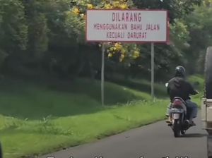 Pemotor Paruh Baya Viral Usai Nyasar ke Jagorawi gegara Peta Digital