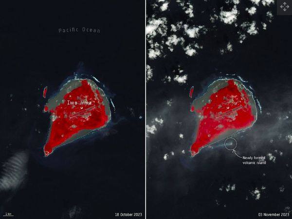 Pulau baru muncul di Jepang