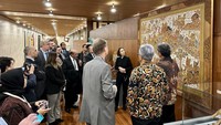 Ruang Pameran Jalan Nusantara, area khusus Indonesia di Markas Besar UNESCO resmi memamerkan 11 benda seni benda seni sumbangan Pemerintah RI ke UNESCO. Foto: Kemenlu