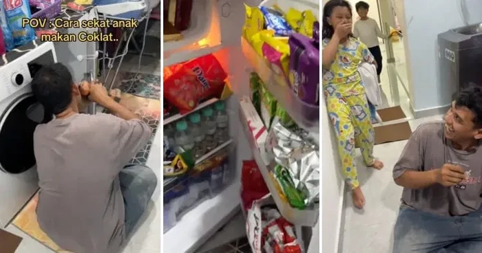 Kocak! Ayah Ini Pasang Gembok di Kulkas Agar Anak-anaknya Tak Curi Makanan