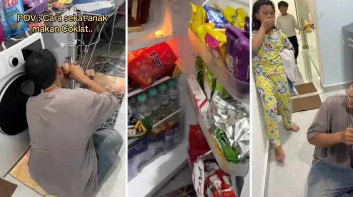 Kocak! Ayah Ini Pasang Gembok di Kulkas Agar Anak-anaknya Tak Curi Makanan
