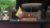 Dalam pertemuan itu, delegasi dari seluruh negara anggota ASEAN hadir, kecuali dari Myanmar. AP Photo/Dita Alangkara, Pool.