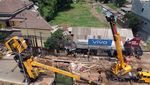 Penampakan Crane Roboh di Cibinong