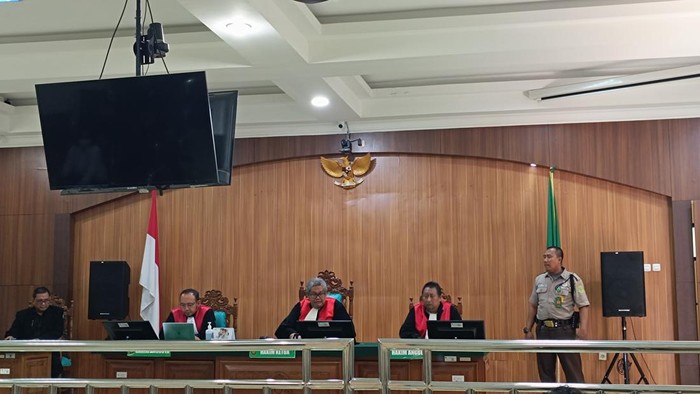 Sidang PDIP vs Ade Armando di PN Cibinong (Rizky/detikcom)