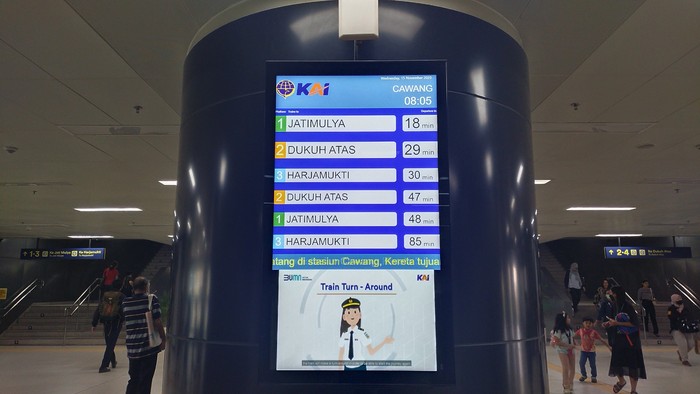 Waktu tunggu LRT Jabodebek (Tina/detikcom)
