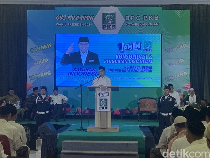 Cak Imin di Pekalongan, Jateng. 16 November 2023. (Mulia Budi/detikcom)