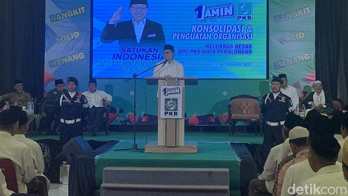 Cak Imin di Pekalongan, Jateng. 16 November 2023. (Mulia Budi/detikcom)